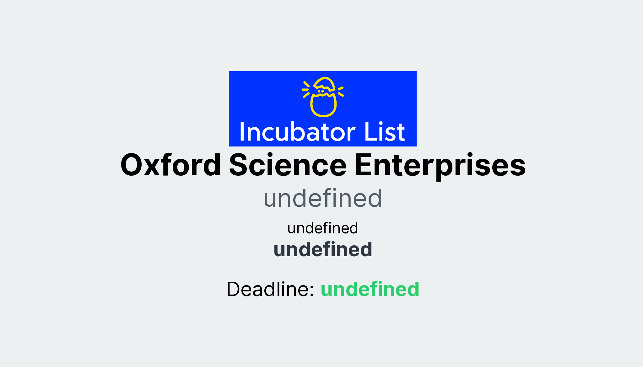 Oxford Science Enterprises Key Information